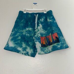 Active Skate Shop vintage graphic sweat shorts Blue tie-dye hucci daddy bottoms